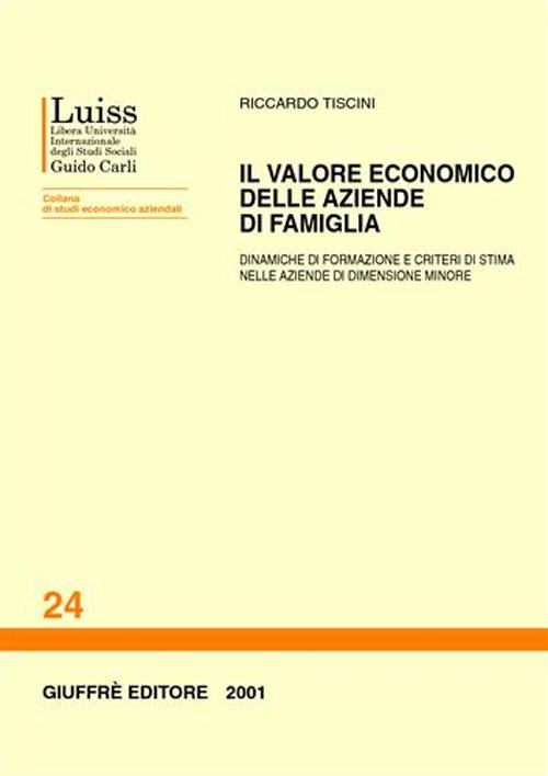 Hoepli Il valore economico delle aziende di famiglia