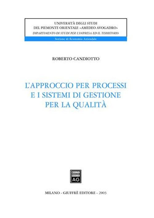 Hoepli L'approccio per processi e i sistemi di gestione per la qualita'