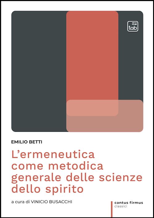 Hoepli L'ermeneutica come metodica generale delle scienze dello spirito