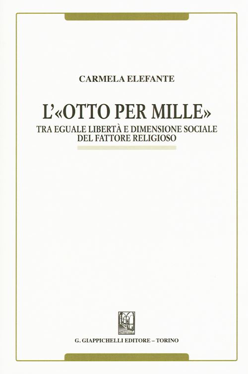 Hoepli L'OTTO PER MILLE Tra eguale liberta' e dimensione sociale del fattore religioso