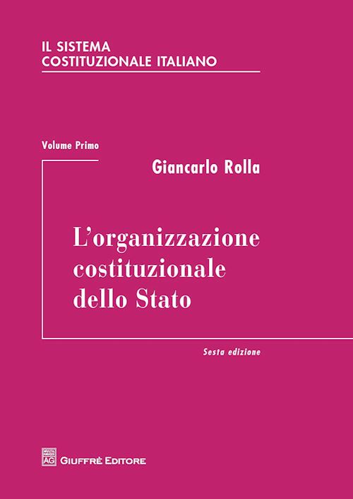 Hoepli ORGANIZZAZIONE COSTITUZIONALE DELLO STATO organizzazione costituzionale dello Stato L' Vol.1