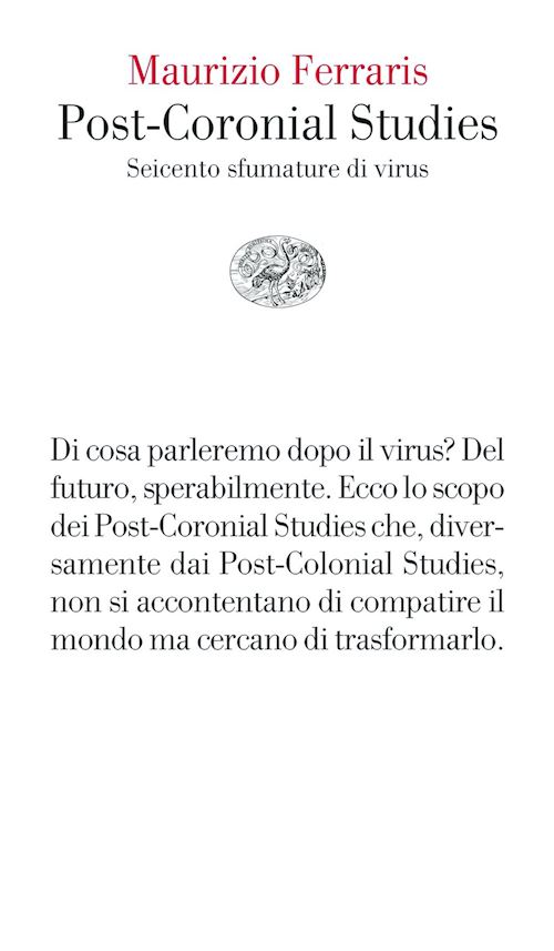 Hoepli POST-CORONIAL STUDIES SEICENTO SFUMATURE DI VIRUS