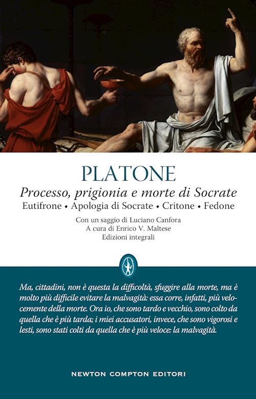 Hoepli PROCESSO PRIGIONIA E MORTE DI SOCRATE EUTIFRONE-APOLOGIA DI SOCRATE-CRITONE-FEDONE