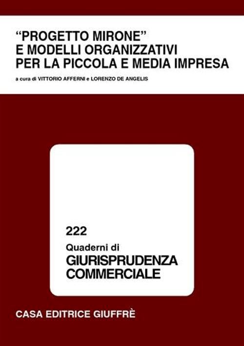 Hoepli Progetto Mirone e modelli organizzativi per la piccola e media impresa