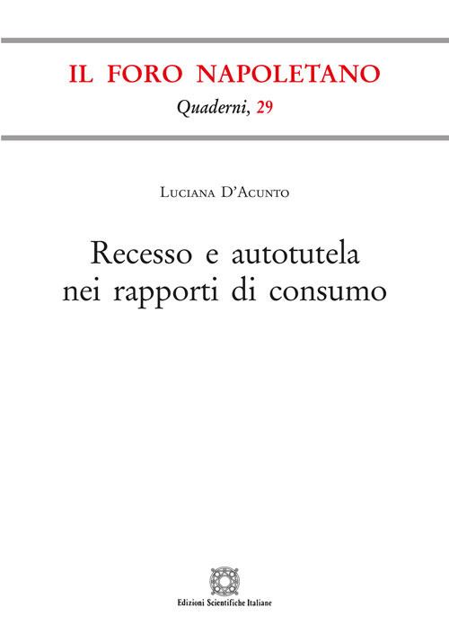 Hoepli RECESSO E AUTOTUTELA NEI RAPPORTI DI CONSUMO