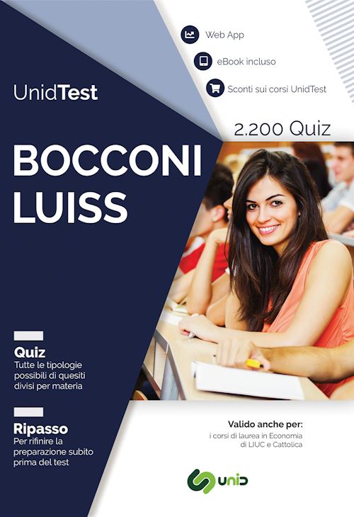 Hoepli UNIDTEST. BOCCONI E LUISS: RACCOLTA DI 2.200 QUIZ E WEB APP PER LA PREPARAZIONE