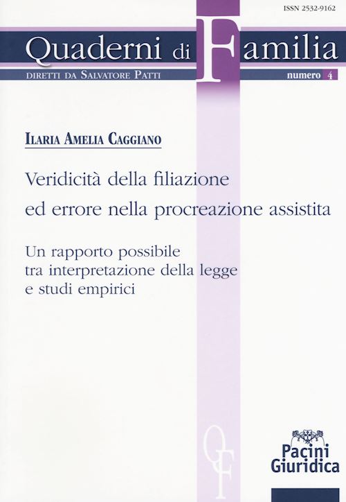 Hoepli VERIDICITA' DELLA FILIAZIONE ED ERRORE NELLA PROCREAZIONE
